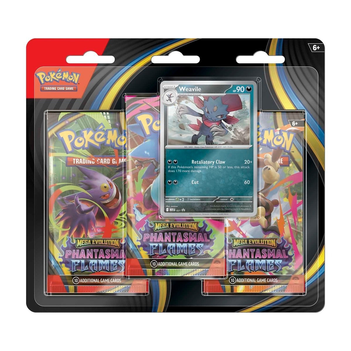 Mega Evolution Phantasmal Flames - 3 Pack Blister (Sneasel/Weavile)